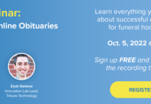Tribute Technology Hosting Free Webinar: Make Your Online Obituaries Work for You